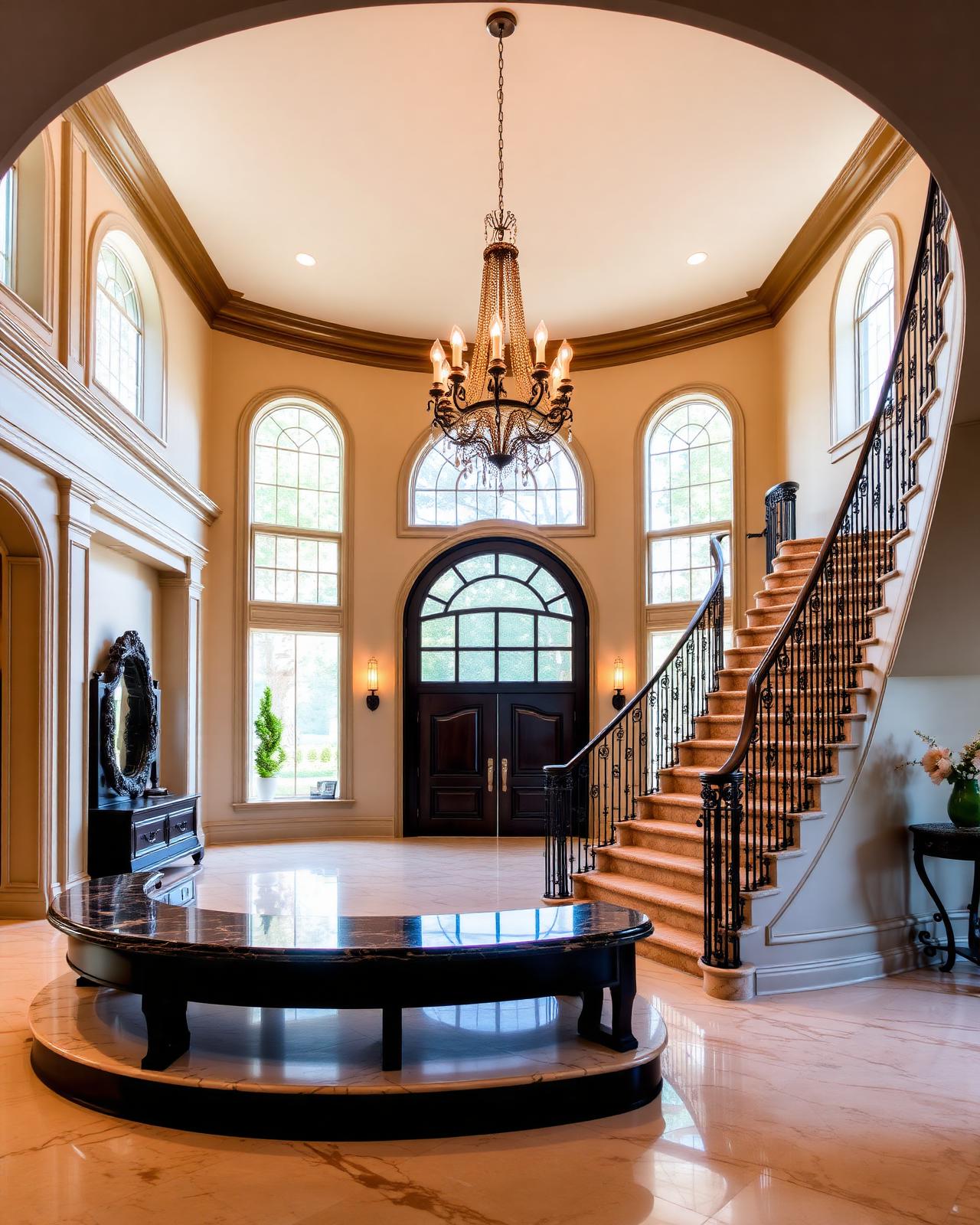 Grand foyer with staircase